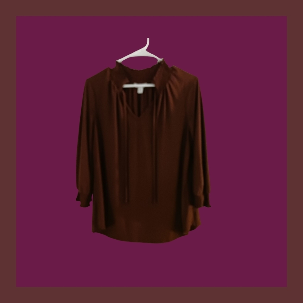 Women's wine colored blouse